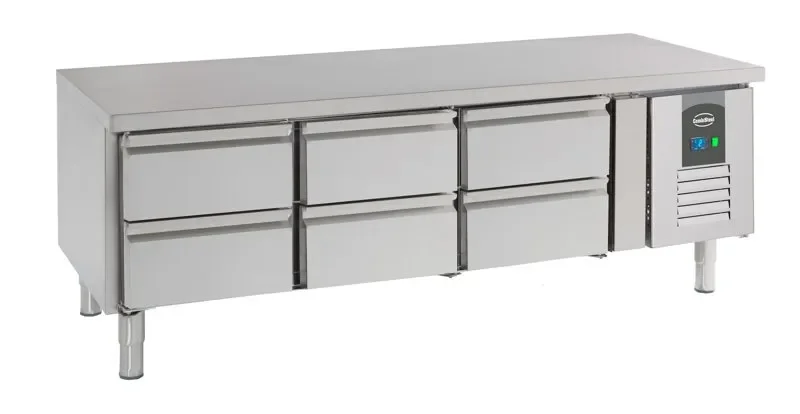 Produit De Marque Soubassement 6 tiroirs réfrigérée r290 - 1600x700x650 mm