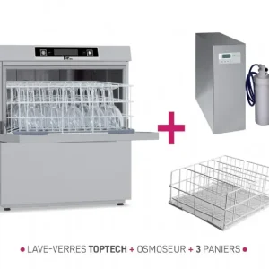 Acheter En Ligne Lave verres avec osmoseurs et 3 paniers de lavage 500x500mm