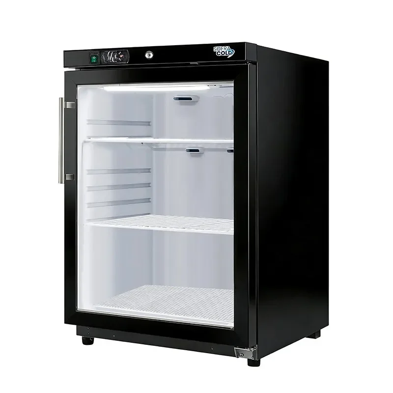 Achat Immédiat Armoire réfrigérée positive avec porte vitrée noire capacité 200 l