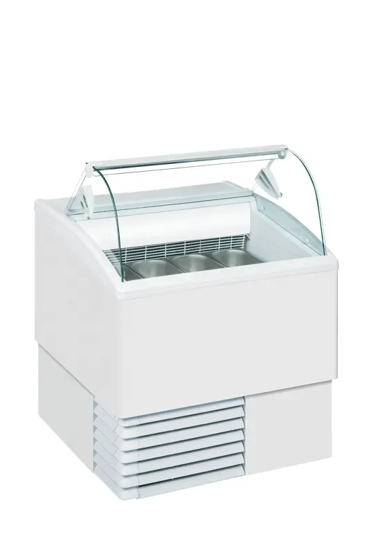Vitrine à glaces avec couvercle en verre bombé température -16/-14°c Nouvel Arrivage