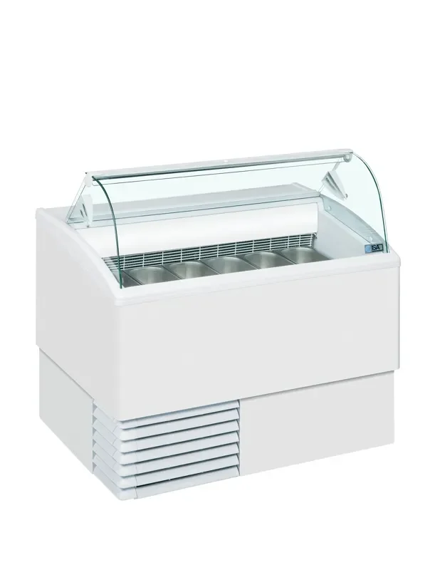 Paiement Sécurisé Vitrine à glaces avec couvercle en verre bombé température -16/-14°c