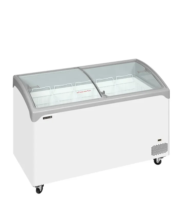 Retour Gratuit Congélateur coffre couvercles coulissants vitrés bombés température -24/-14°c
