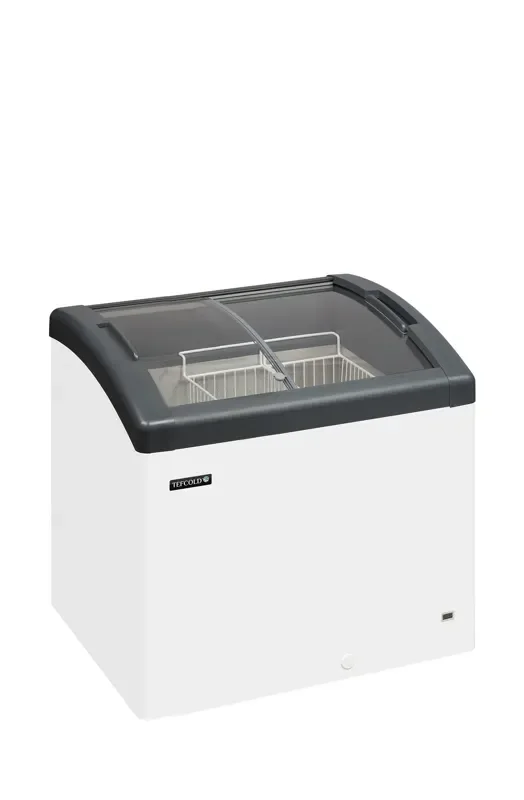 Congélateur coffre couvercles coulissants vitrés température -23/-16°c capacité 161l Prix Bas