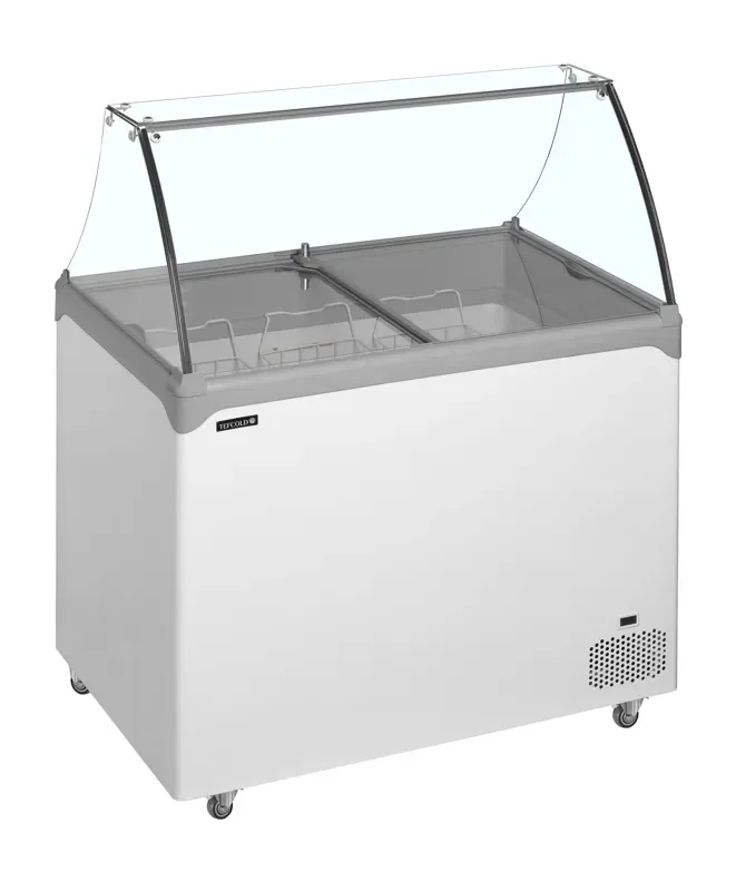 Bon Plan Vitrine à froid statique pour glace en bac - température -24 à -14°c