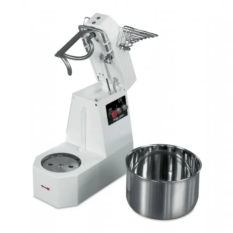 Pétrin à spirale 12l 1 vitesse à tête relevable et cuve extractible - 300x590x570 Nouveauté