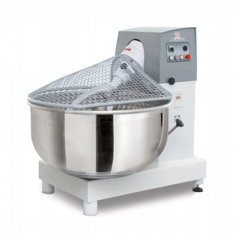 Pétrin à fourche avec une cuve de 60 litres et bras relevable - version automatique Vente Directe