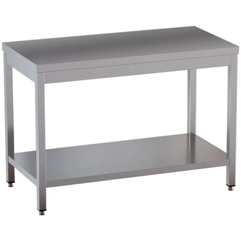 Nouvel Arrivage Table de travail inox diamond - avec sous tablette - 1000x600x850/880 mm