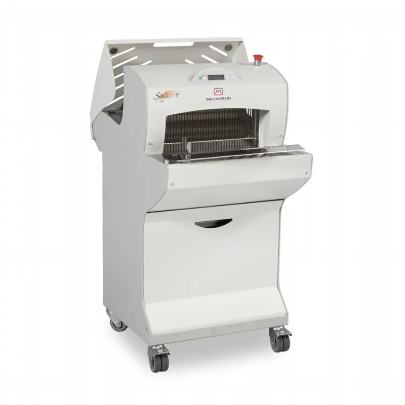 Trancheuse à pain boulangerie automatique sur meuble largeur de coupe 520mm - 770 x 1220 x 575 Certifié