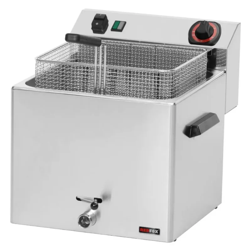 Offre Spéciale Friteuse de comptoir équipée d’un robinet d’évacuation triphasé 1 cuve de 11l