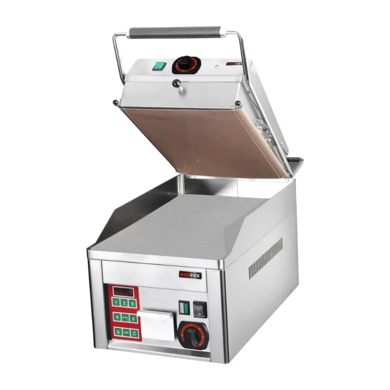 Clam de comptoir électrique surface lisse chrome durable avec plaque de contact Achetez Aujourd’hui