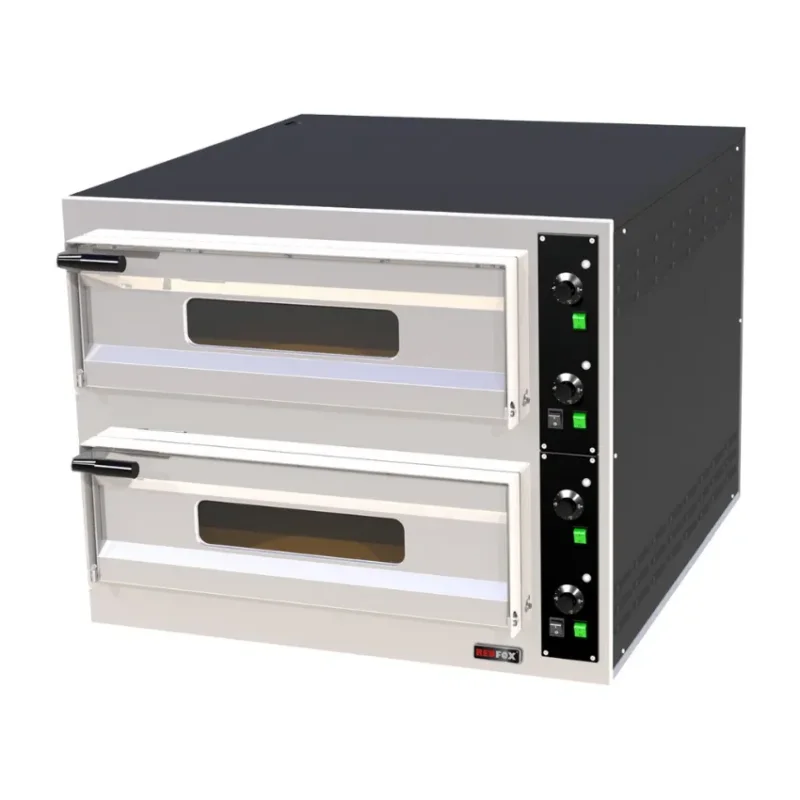 Prix Bas Four à pizza triphasé 2 niveaux de puissance 14,4 kw - 960x1260x760mm