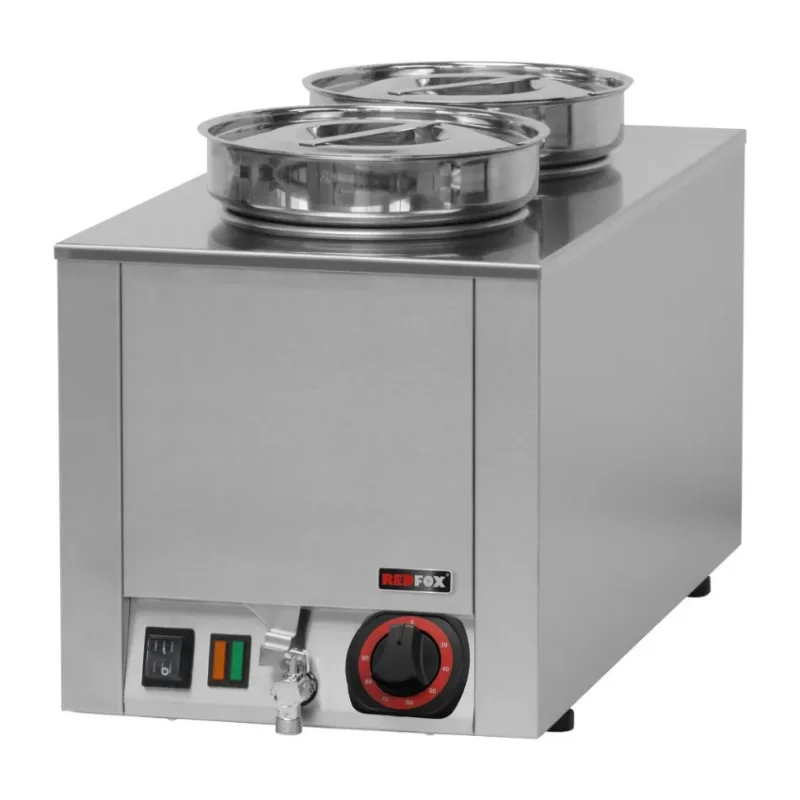Bain-marie électrique à poser pour 2 cuves à eau volume 4,5 l Expédition Rapide