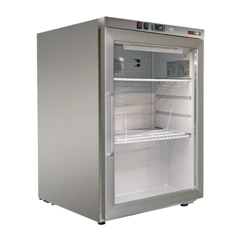 Armoire réfrigérée positive en acier inox à 1 porte vitrée de capacité 130 l Meilleur Choix