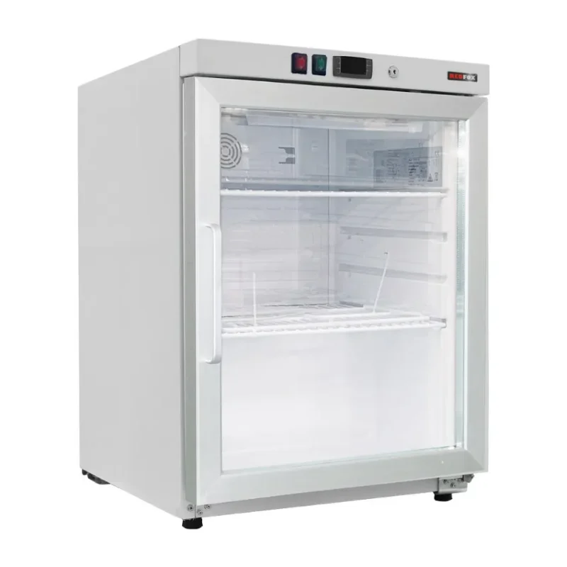 Expédition Rapide Armoire réfrigérée positive blanche avec 1 porte battante vitré de capacité 130 l