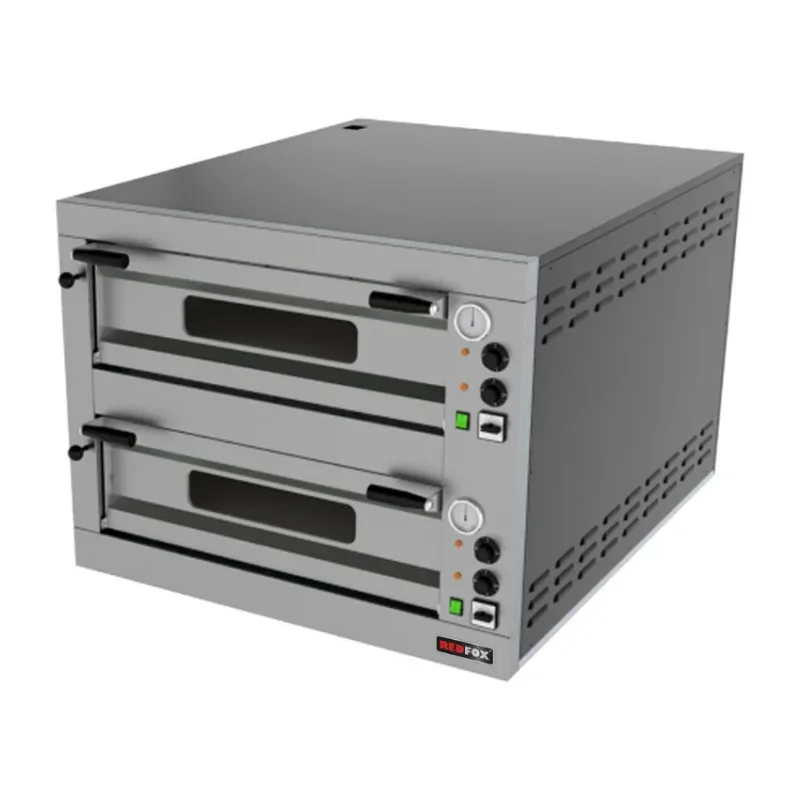 Paiement Sécurisé Four à pizza 2 niveaux pour 6 pizzas diamètre 33cm triphasé - 14,4 kw