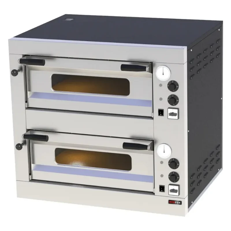 Four à pizza 2 niveaux pour 1 pizzas diamètre 50cm triphasé - 8 kw Acheter En Ligne