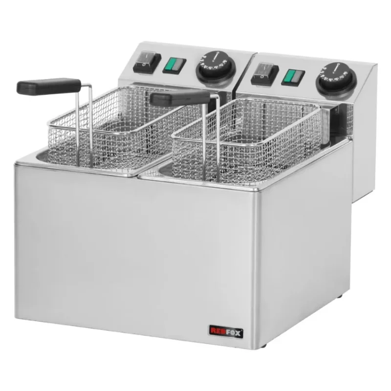 Friteuse de comptoir monophasée double équipée de 2 bacs 5l Petit Prix