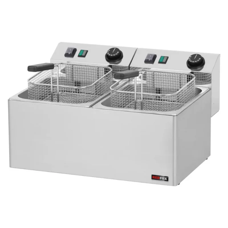 Friteuse de comptoir électrique double capacité 8+8l Vente Directe