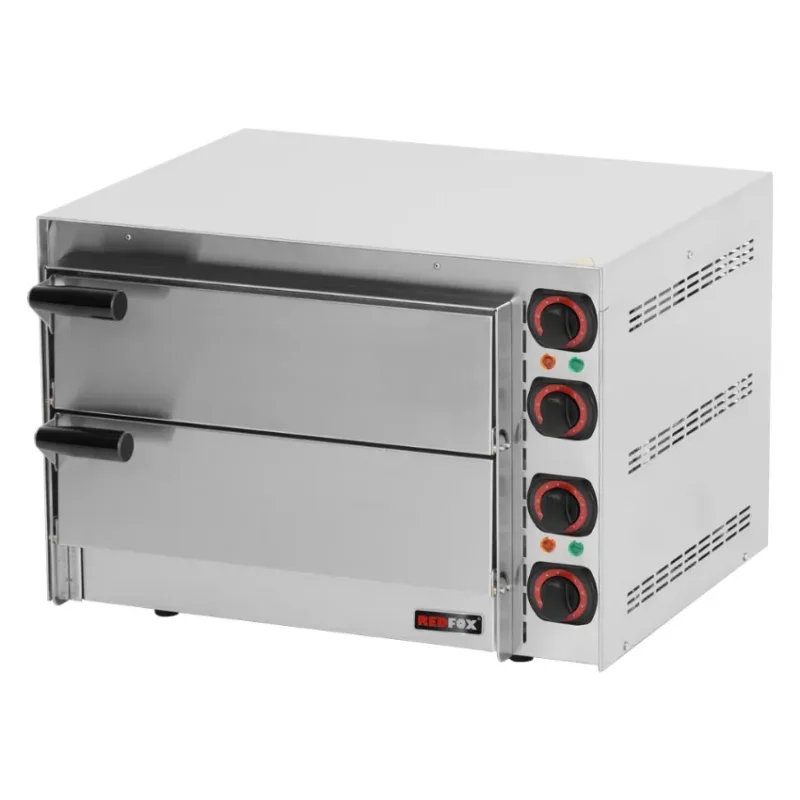 Achetez Aujourd’hui Four à pizza 2 niveaux pour 1 pizza de diamètre 35cm 3kw monophasé - 550x500x380mm