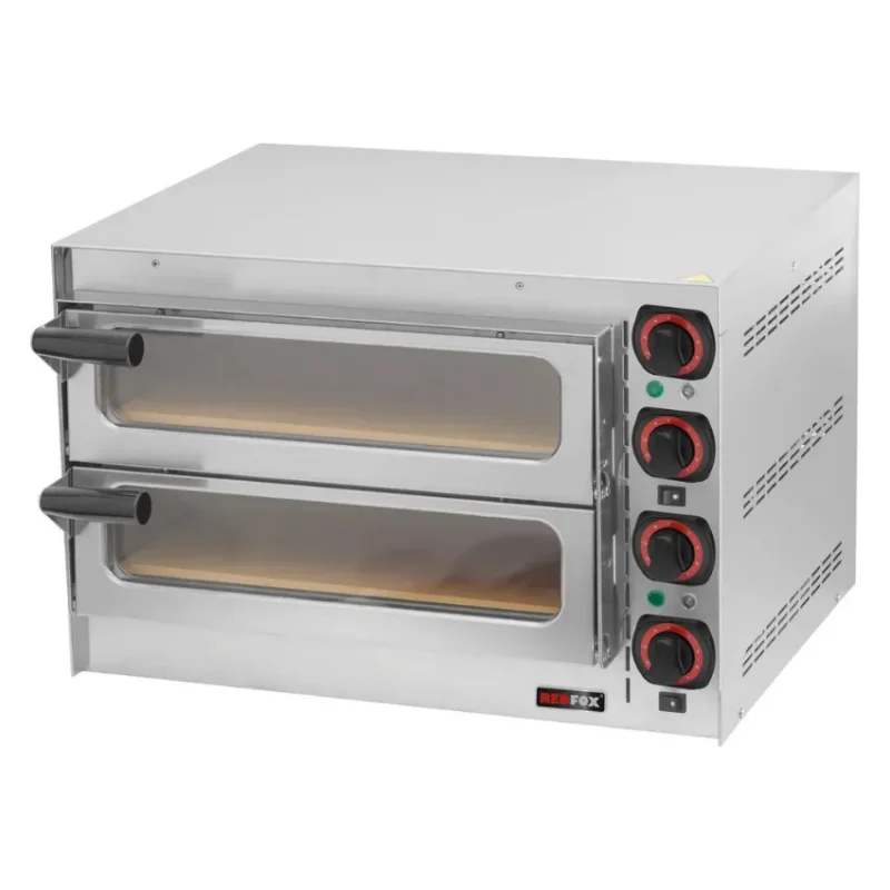 Four à pizza 2 niveaux de 1 pizzas de diamètre 35cm 2,7kw monophasé snack - 550x510x380mm Dernière Chance