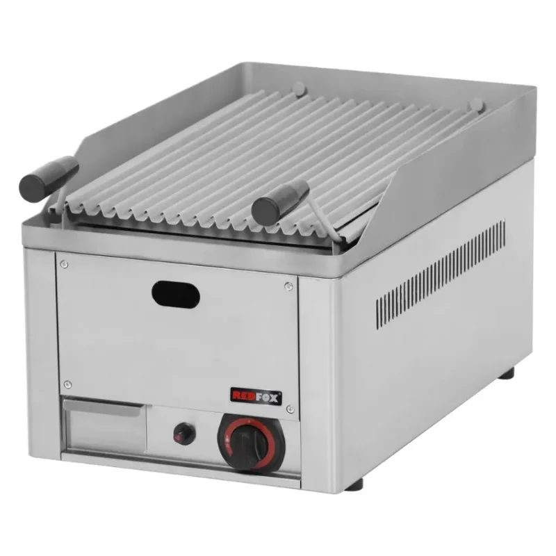 Meilleur Choix Grill pierre de lave à gaz avec grille amovible et tiroir de récupération de la graisse