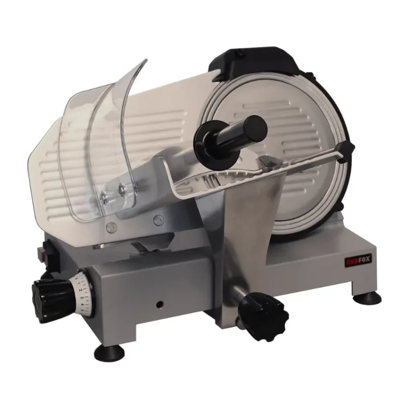 Trancheuse à jambon monophasée avec lame revêtement téflon diamètre 25cm - 0,18 kw Prix Promo