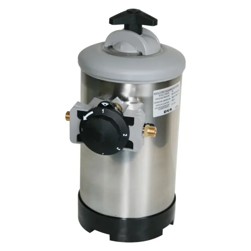 Adoucisseur d'eau manuel en inox équipé d'1 robinet de 12l - 190x260x520mm Commander Vite