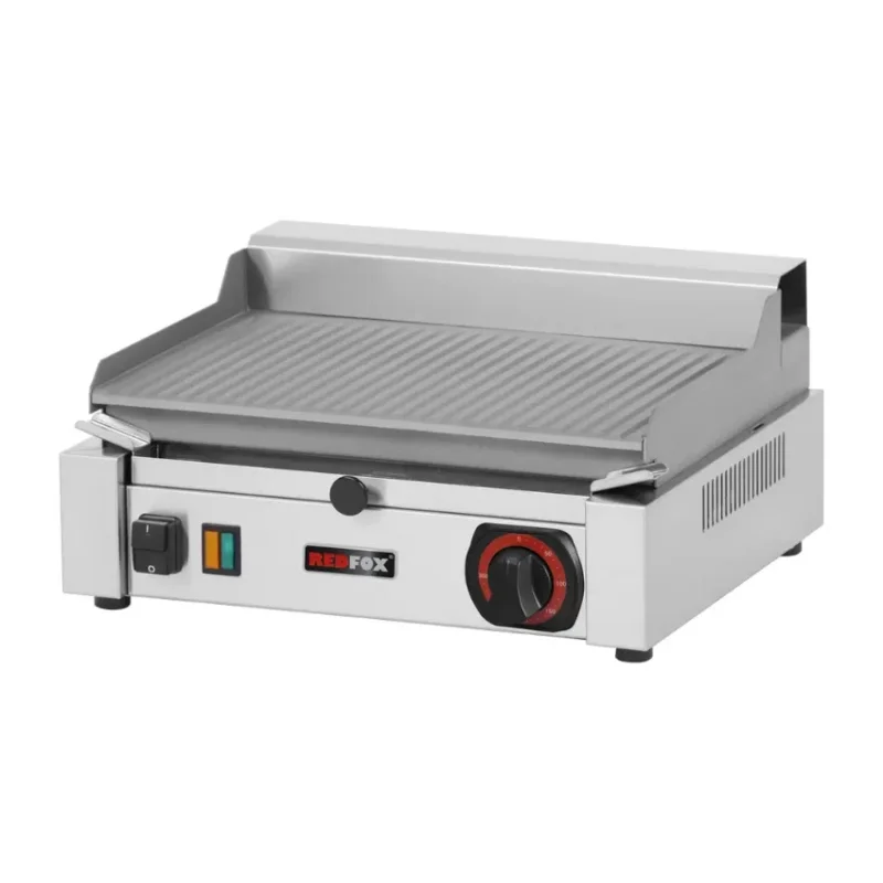 Achetez Aujourd’hui Plaque de cuisson monophasée en inox à surface nervuré 365x240mm