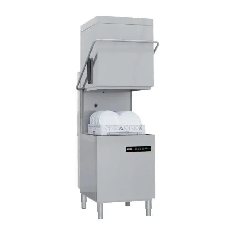 Lave-vaisselle à capot simple paroi avec pompe de vidange - panier 500x500mm Expédition Rapide