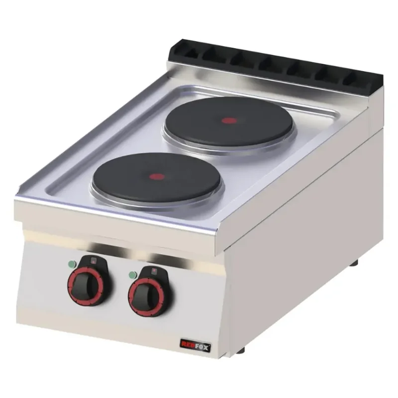 Fourneau triphasé 2 plaques de cuisson indépendantes - 5,2kw Solde
