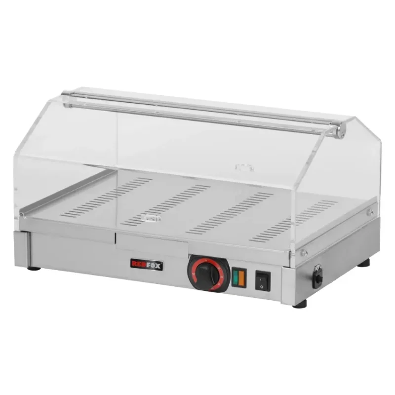 Prix Promo Vitrine chauffante à poser monophasée vitrée de 30 à 60°c puissance 0,4 kw - 500x360x270mm