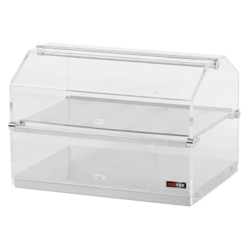 Produit De Marque Vitrine neutre ouverture bilatérale 2 étagess 500x350 mm
