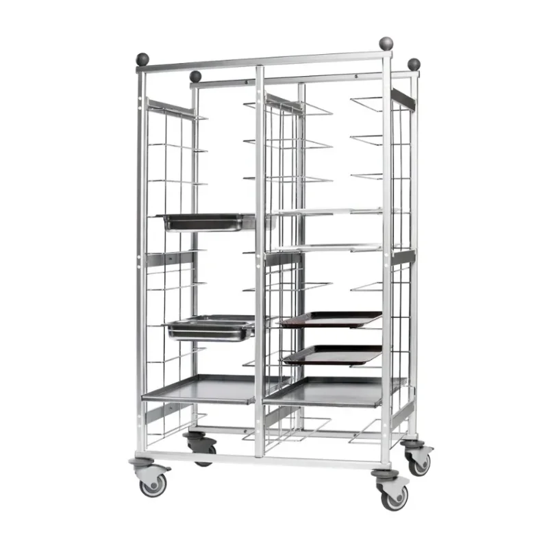 Marque Chariot d’étagères à 20 niveaux charge maximale 240 kg en inox