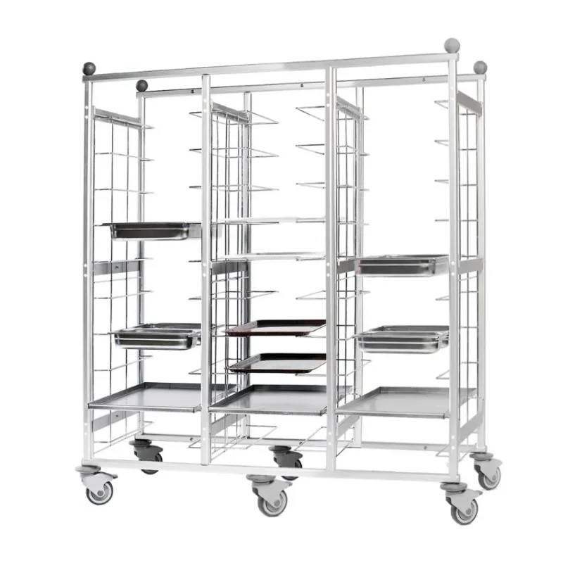 Meilleur Prix Chariot d’étagères 30 niveaux en inox