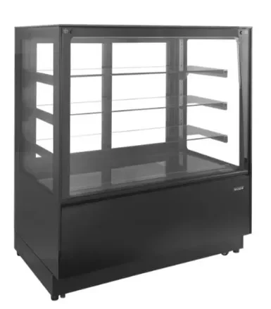 Seulement Aujourd’hui Vitrine réfrigérée noire 2 portes vitrées coulissantes -1/+5 - 1200x750x1360mm