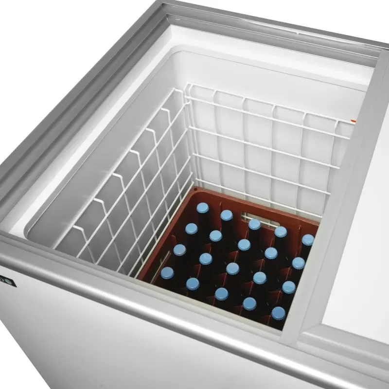 Réfrigérateur coffre de 232l à 2 couvercles coulissants pleins - 1014x635x892mm Top Vente