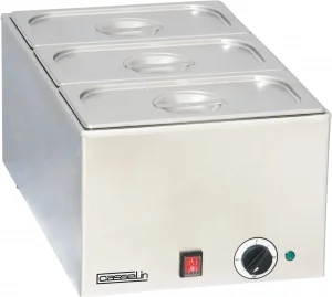 Petit Prix Bain-marie avec 3 x GN 1/3 inclus avec couvercle