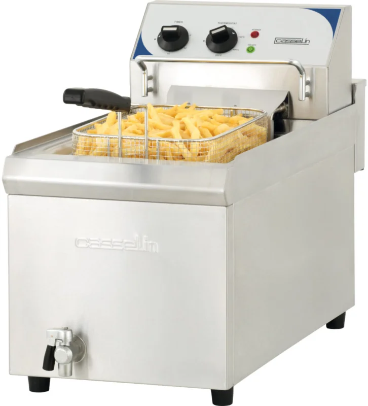 Commander Vite Friteuse électrique avec vanne de vidange 10 litres haut rendement 400v