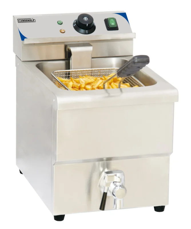 Livraison Gratuite Friteuse électrique avec vanne de vidange 8 litres