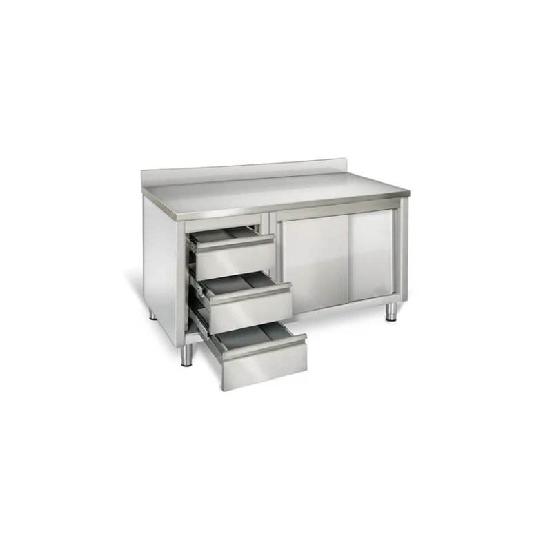 Armoire adossée 1400 mm / 3 tiroirs Gauche Bon Marché