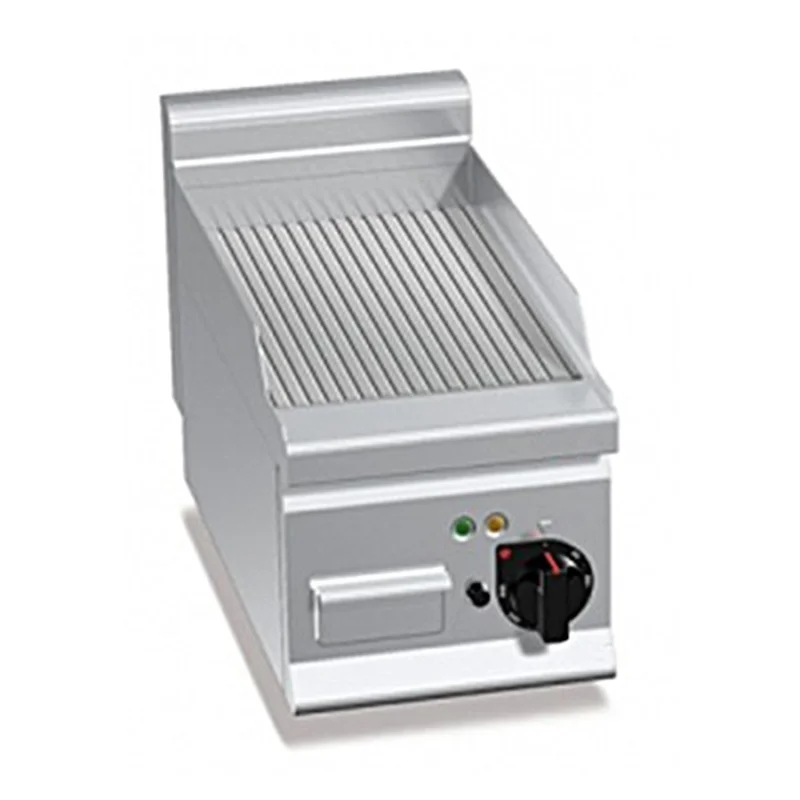Plaque de cuisson électrique 296 x 430 mm rainurée Commander Vite