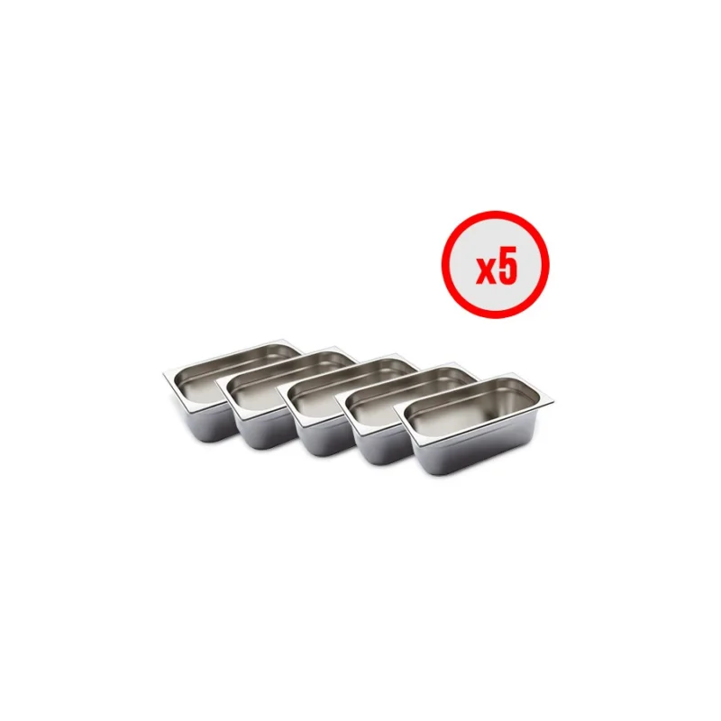 Pack X5 Bac Gastro GN 1/3 (prof. 150mm) Expédition Rapide