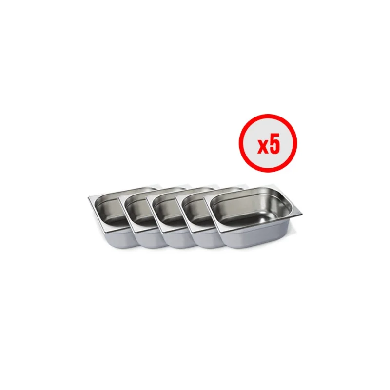 Remise Pack X5 Bac Gastro GN 1/2 (prof. 150mm)