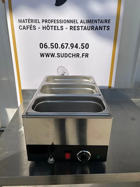 Bain marie avec robinet de vidange GN 1/1 / 3 BAC GN1/3 PROFONDEUR 150mm Usine Directe