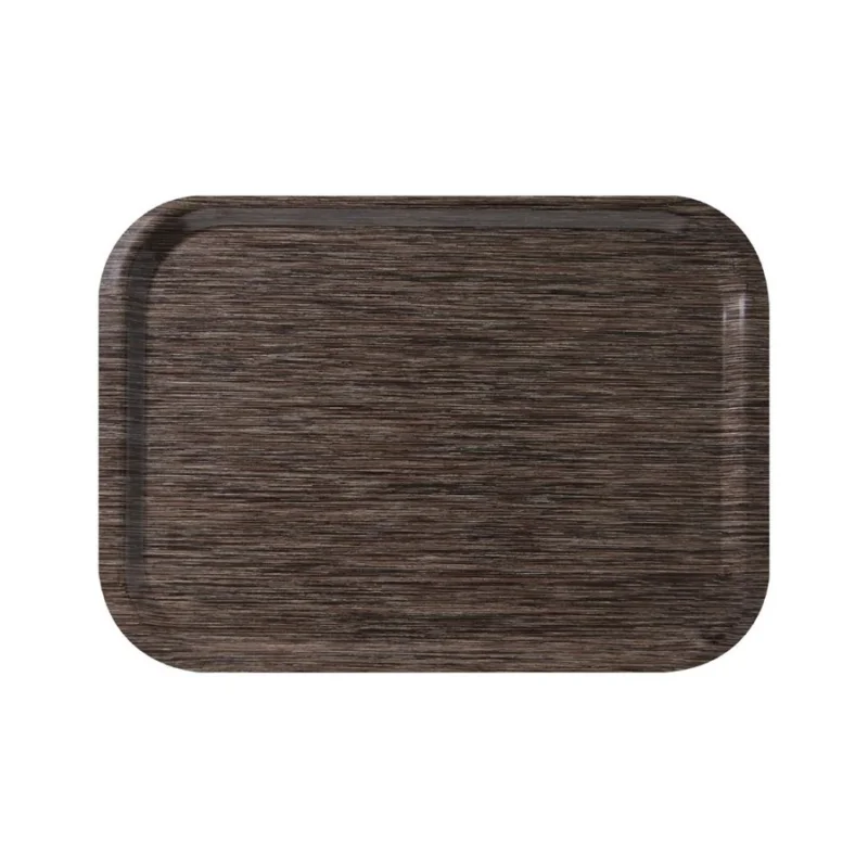 Dernier Modèle Plateau de service wengé pour snack – LOT DE 10