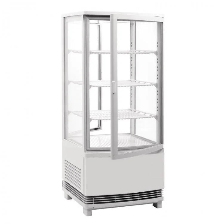 Vitrine réfrigérée portes incurvées 86L – Blanche Authentique