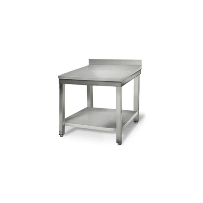 Certifié Table inox 700 mm adossée