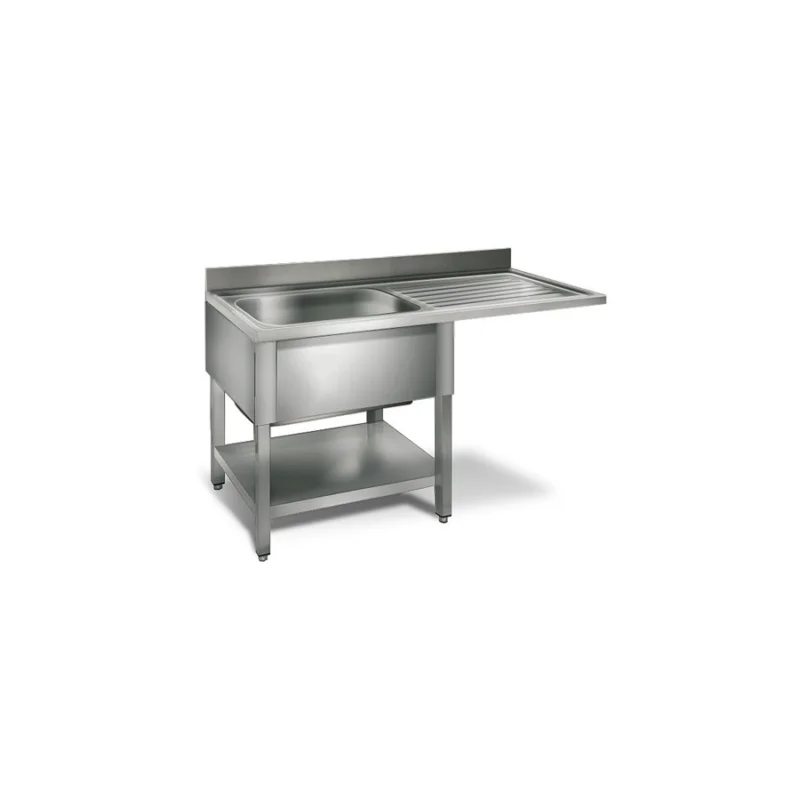 Table lave-vaisselle égouttoir D / 1400 mm 1 évier prof.700 Retour Gratuit