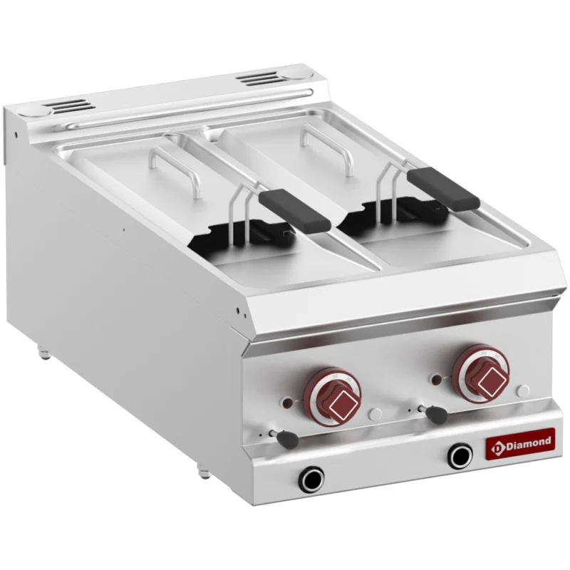 Friteuse professionnelle électrique 2 x 7 Litres DIAMOND profondeur 700mm Meilleure Vente