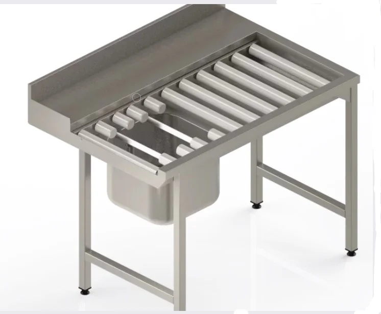 Table à rouleaux avec plage arrière et dosseret1600mm de longueur Livraison Express